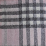 Chequer Tartan 90/10 Cashmere Blanket Chalk