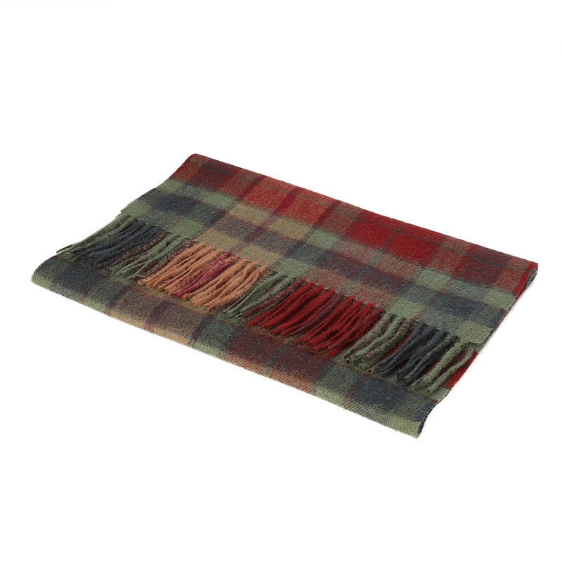 Hos 100% Lambswool Wide Scarf Buchanan Autumn