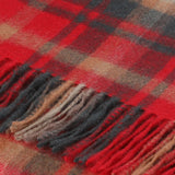 Hos 100% Lambswool Wide Scarf Dark Maple