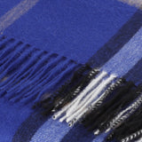 Hos 100% Lambswool Wide Scarf Enlarged Off Ctr Scotty Thom Ultramarine