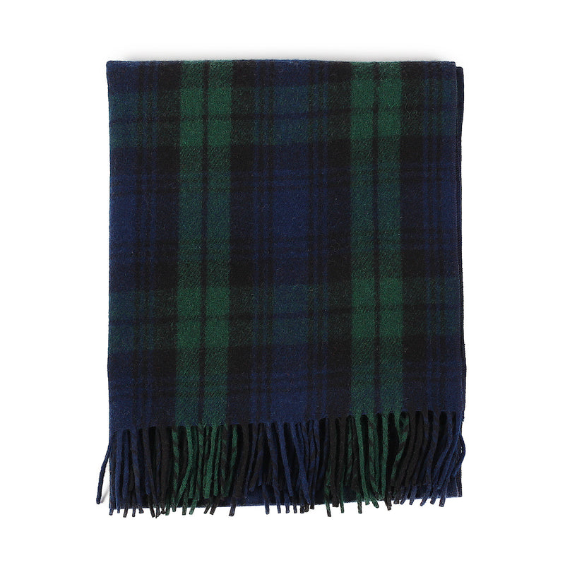 Wool Blend Tartan Knee Blanket Black Watch