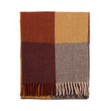 Block Check Herringbone Knee Blanket Light Spice