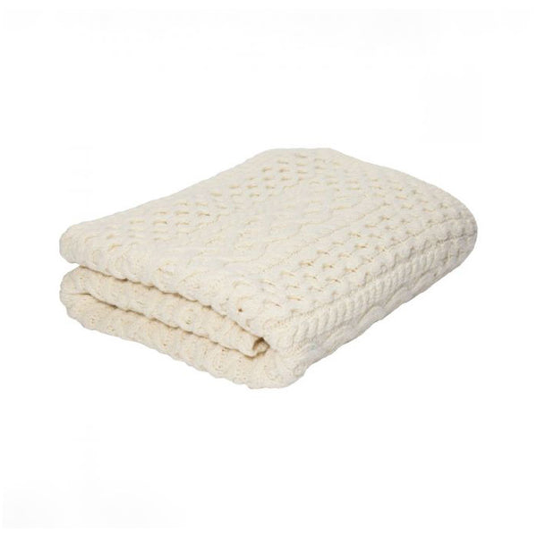 Luxe Aran Throw Luxe White