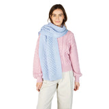 Ladies Textured Scarf Ice Blue