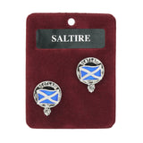 Art Pewter Cufflinks Saltire (Enamel)