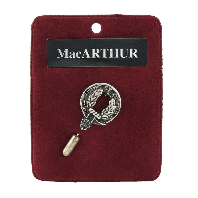 Art Pewter Lapel Pin Macarthur