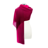 Dip Dye Damier Cashmere Stole Fuchsia