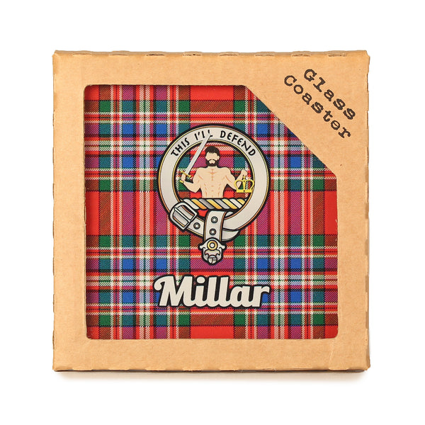 Clan Glass Coaster Millar