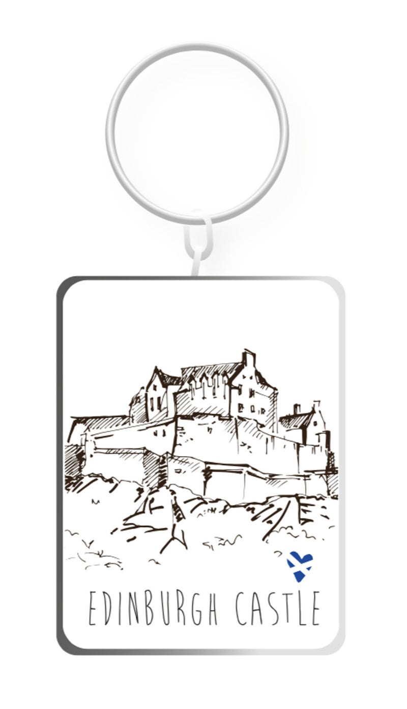 Edinburgh Castle Double Dome Keyring