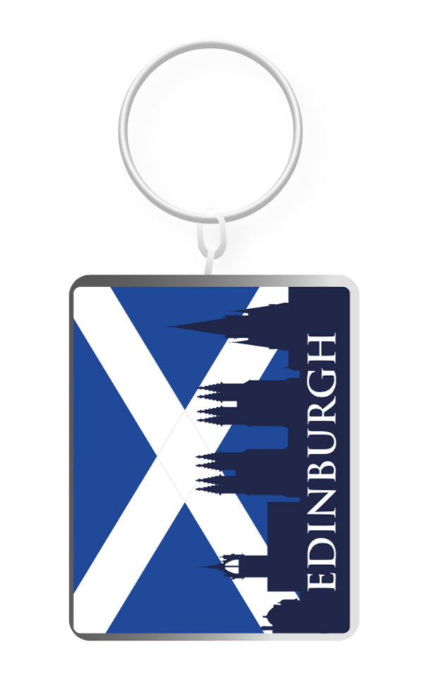 Edinburgh Silhouette Skyline Keyring