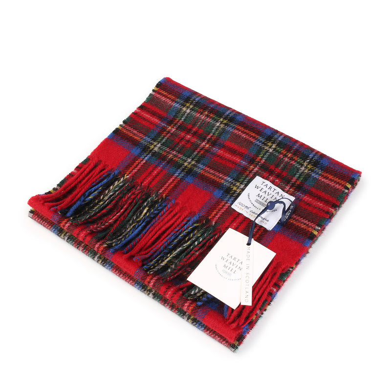 100% Cashmere Scarf Made In Scotland Stewart Royal – Tartan