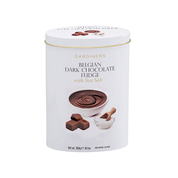 Belgian Chocolate Sea Salt Fudge Tin