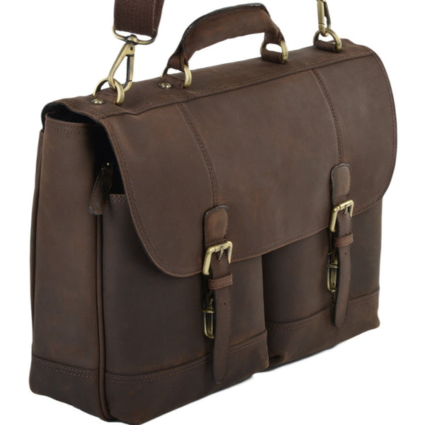 Henry Single Gusset Heavy Duty Briefcase Mud