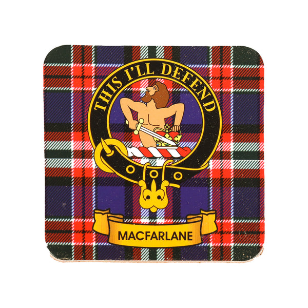 Kc Clan Square Cork Coaster Macfarlane