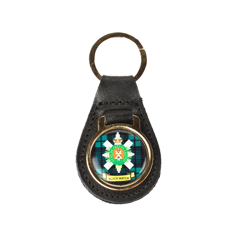 Kc Clan Leather Key Fob Black Watch