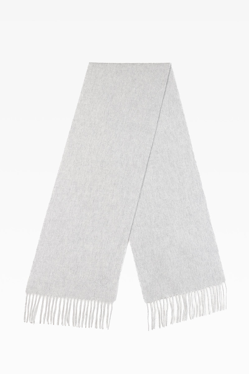 100% Lambswool Ladies Plain Scarf Oyster Grey