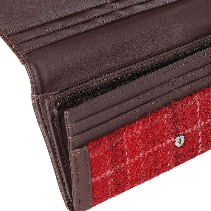 Harris Tweed Purse - Bute Red Check