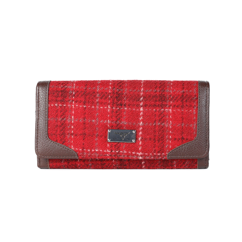 Harris Tweed Purse - Bute Red Check