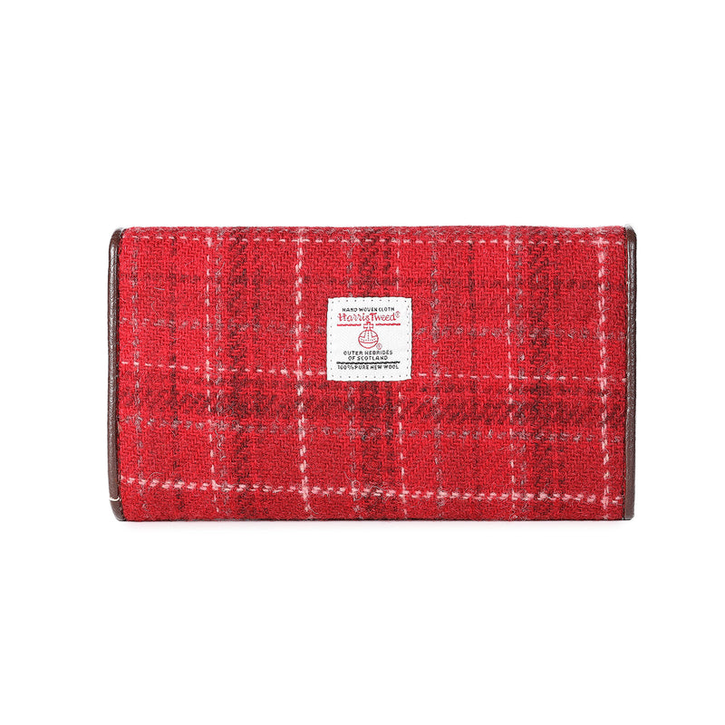 Harris Tweed Large Purse - Tiree Red Check