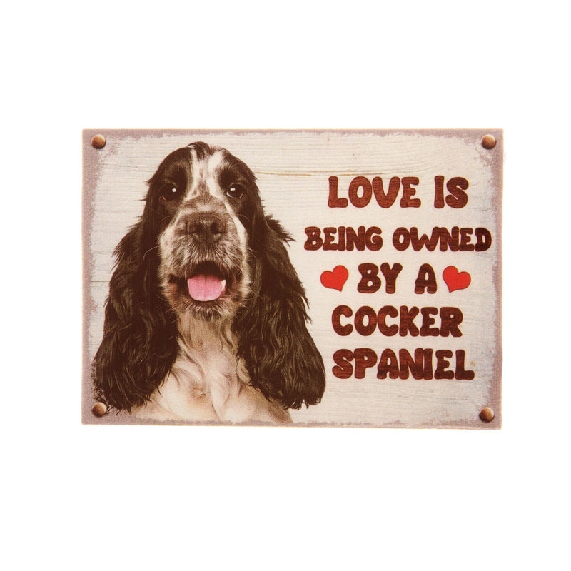 Pet Fridge Magnet Small Cocker Spaniel Black And White