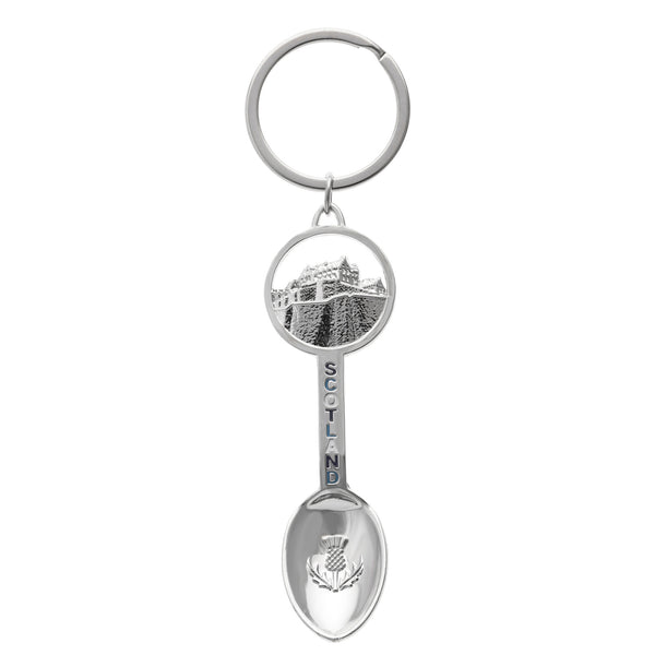 Edinburgh Castle Scotland Spoon Keyring