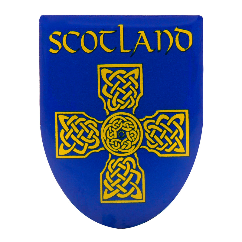 Scotland Blue Celtic Cross Pin Badge