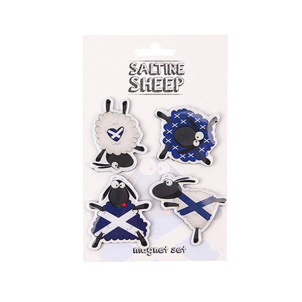 Dancing Saltire Sheep 4 Pk Magnets