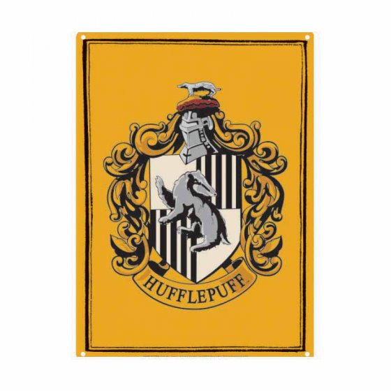 Tin Sign Small - Hp (Hufflepuff)