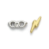 Lightning Bolt & Glasses Stud Earrings