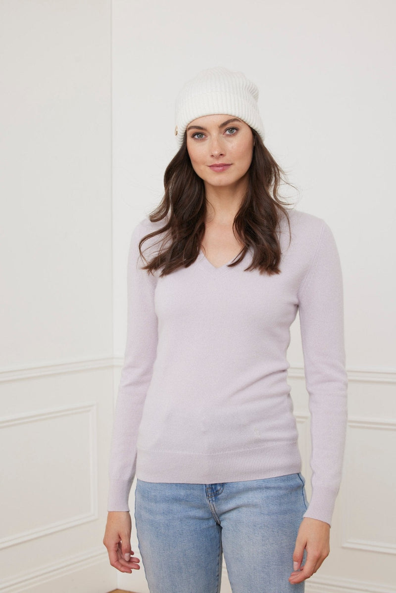 Bardot Rib Turn-Up Hat - Dunedin Cashmere